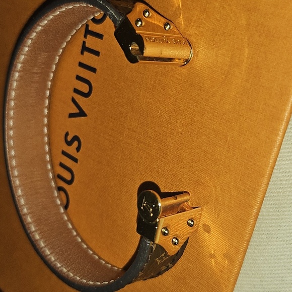 Authentic Louis Vuitton Nano Monogram Bracelet - Brown and Gold - Picture 3 of 9